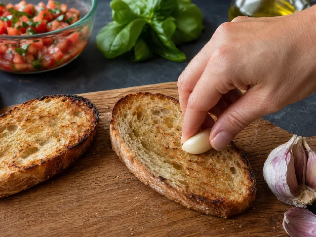 Paso 5 de Bruschettas de tomate y albahaca