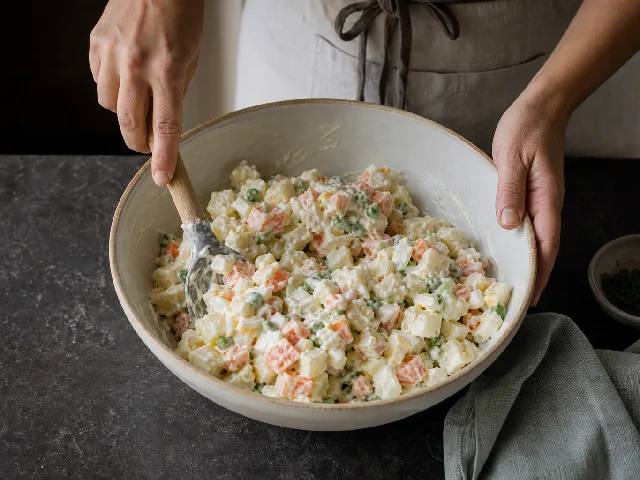 Paso 7 de Ensalada rusa argentina