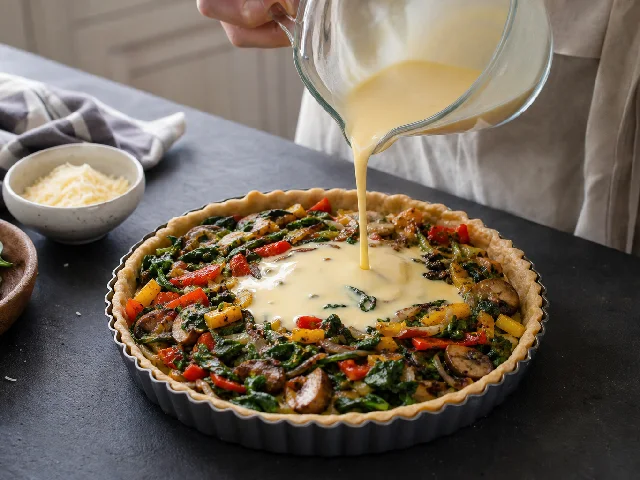 Paso 5 de Quiche de verduras