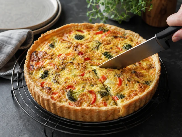 Paso 7 de Quiche de verduras