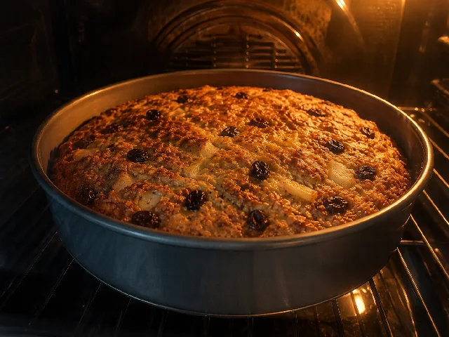 Paso 3 de Budin de manzana, banana, avena y pasas